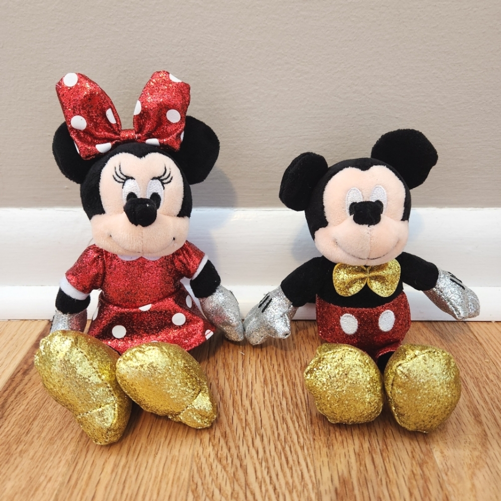 Disney TY Mickey and Minnie Mouse Sparkle Collection